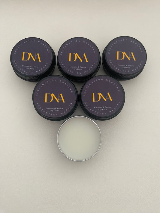 100 PERSONALISED ARNICA LIP BALMS FOR CLIENT POST TREATMENT AFTERCARE