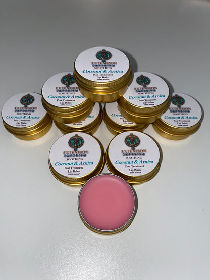 25 PERSONALISED ARNICA LIP BALMS FOR CLIENT POST TREATMENT AFTERCARE