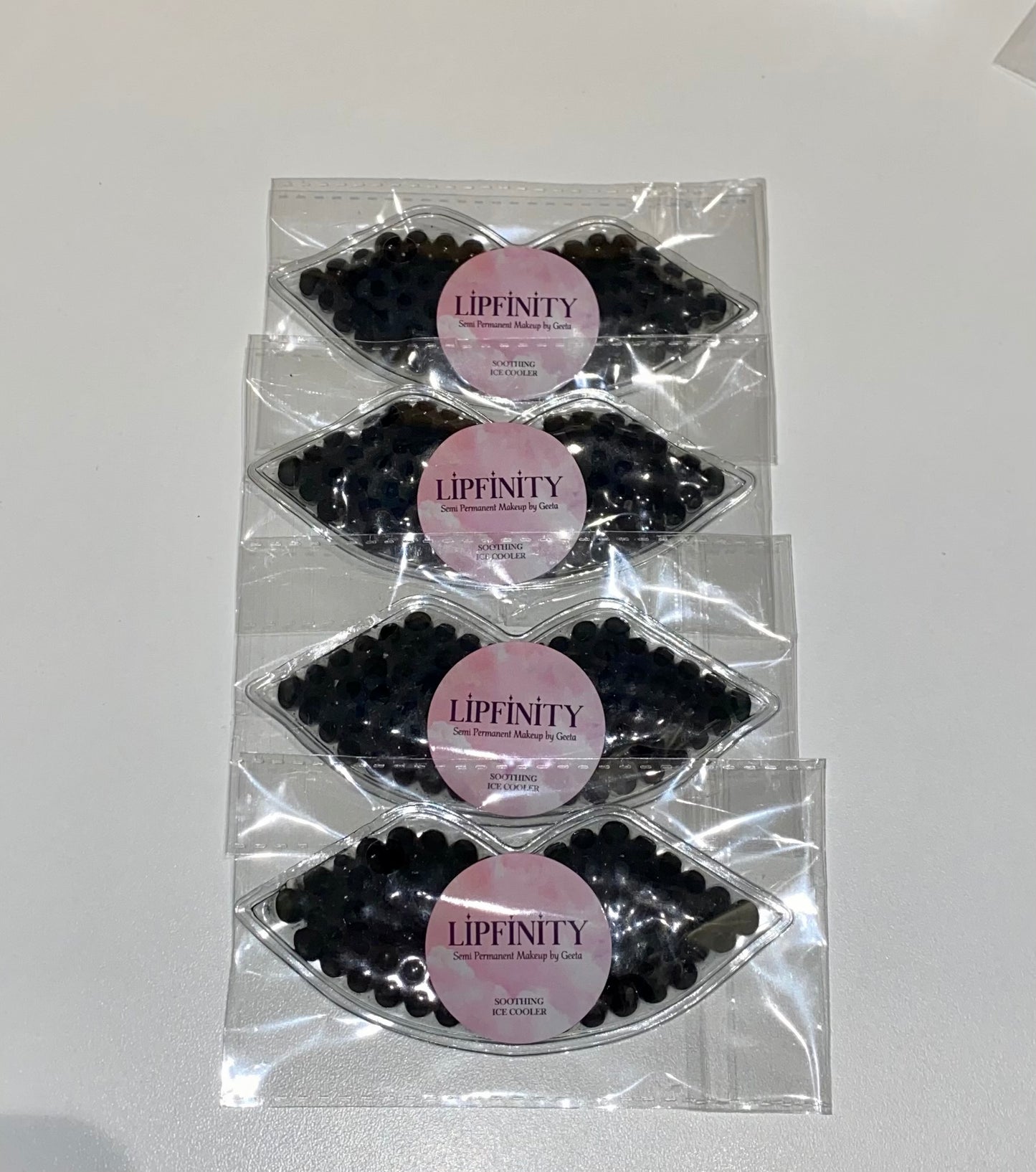 100 PERSONALISED LIP COOL COMPRESSES FOR CLIENT POST TREATMENT AFTERCARE