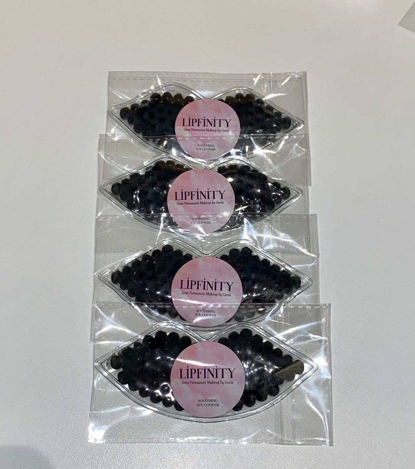 25 PERSONALISED LIP COOL COMPRESSES FOR CLIENT POST TREATMENT AFTERCARE
